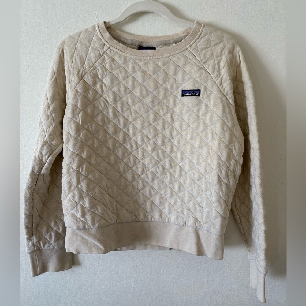 Patagonia Beige Quilted Sweater